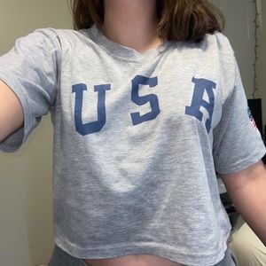 USA cropped tshirt